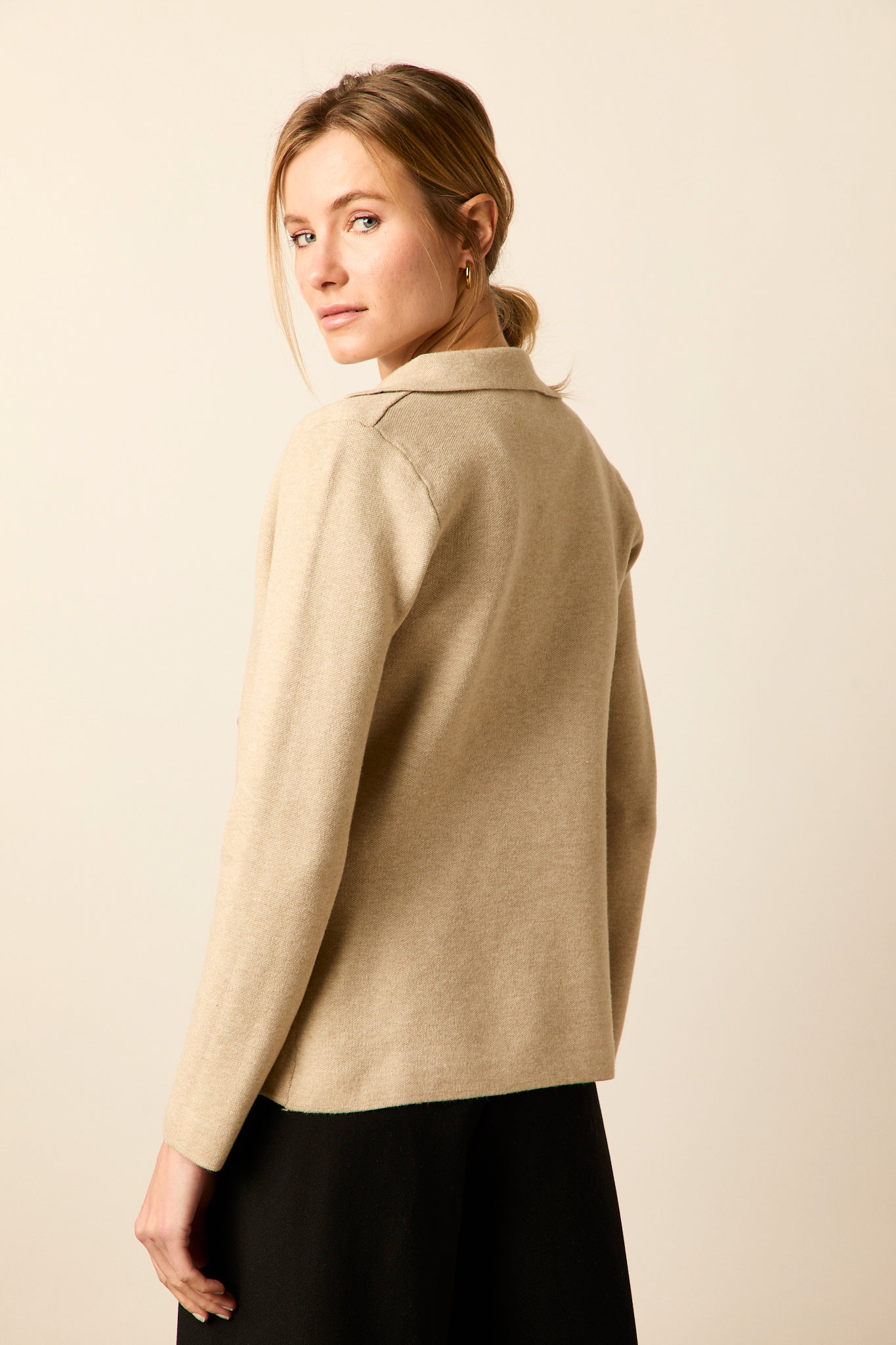 Blazer de punto Beige