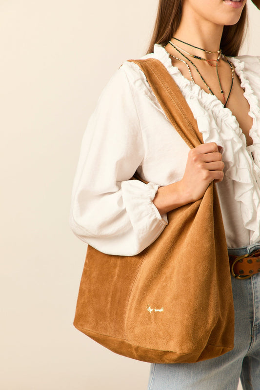 Bolso saco ante camel